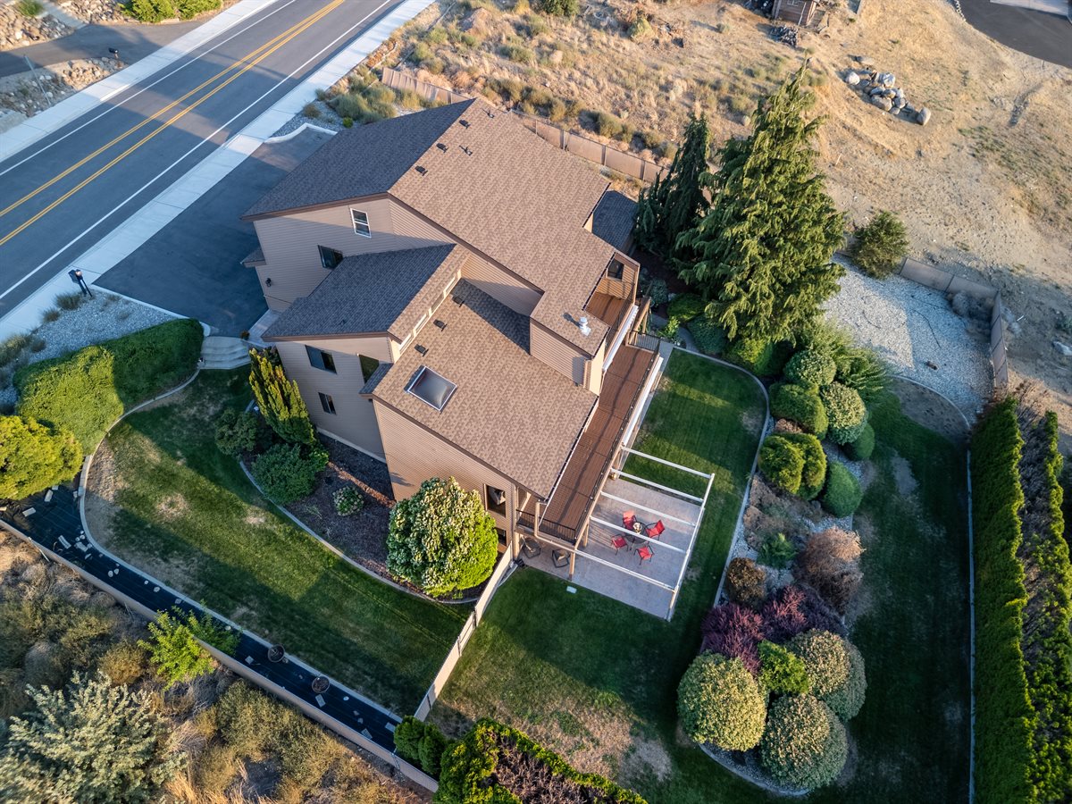 Aerial view of the property