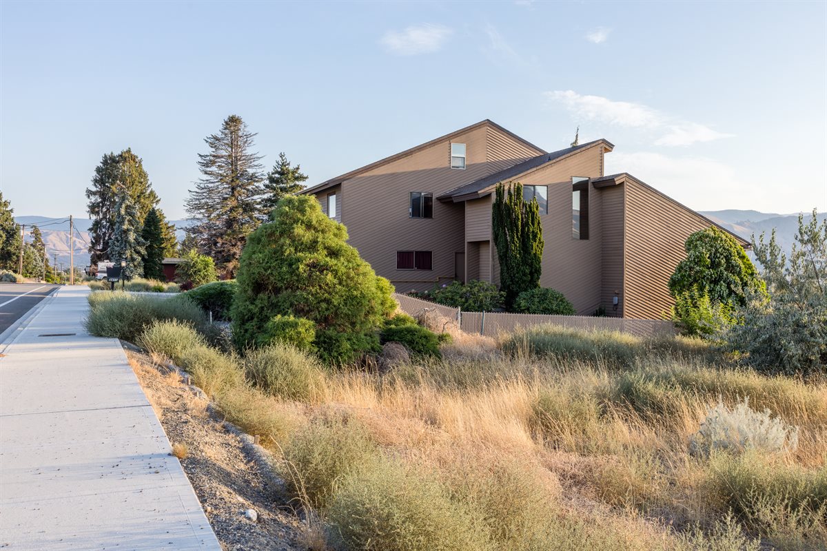 House exterior in full sunshine